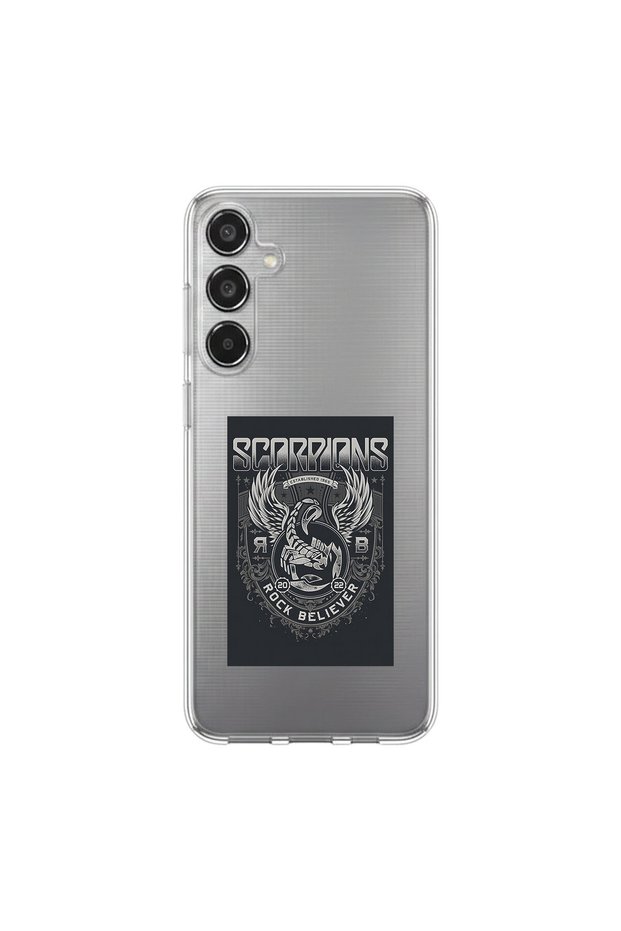 Samsung Galaxy M35 Compatible Metal 16 Design Transparent Case