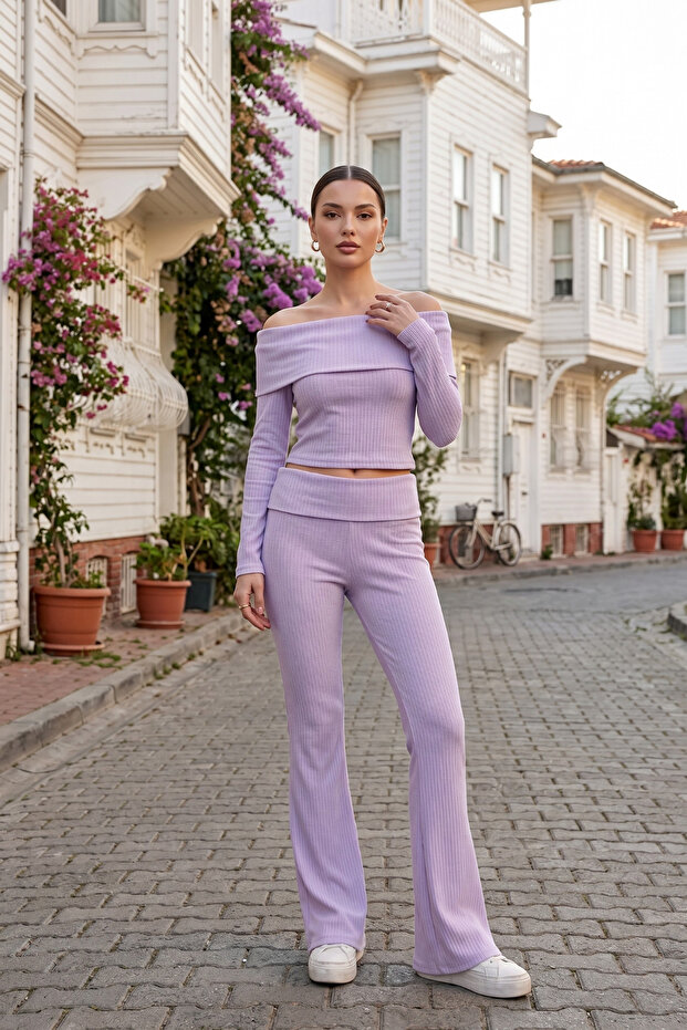 Women's Madonna Collar Spanish Flare Suit