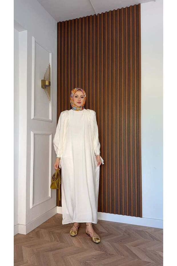 Balloon Sleeve Dress - 1
