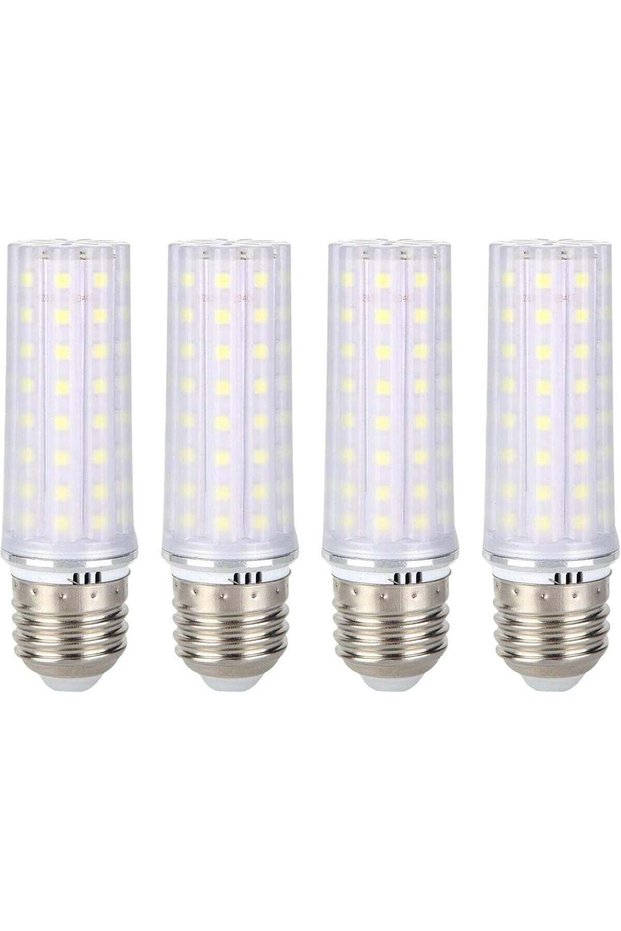 8W LED Corn Bulbs, 2700K Warm White, E27 Edison Screw Light Bulbs (Pack of 4)