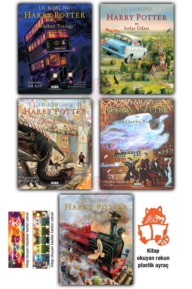 Harry Potter 1-2-3-4-5 Picture Custom Print Large Size Felsefe Taşı Sırlar Odası Azkaban Ateş Kadehi Züm 3D Bookmark with Gift