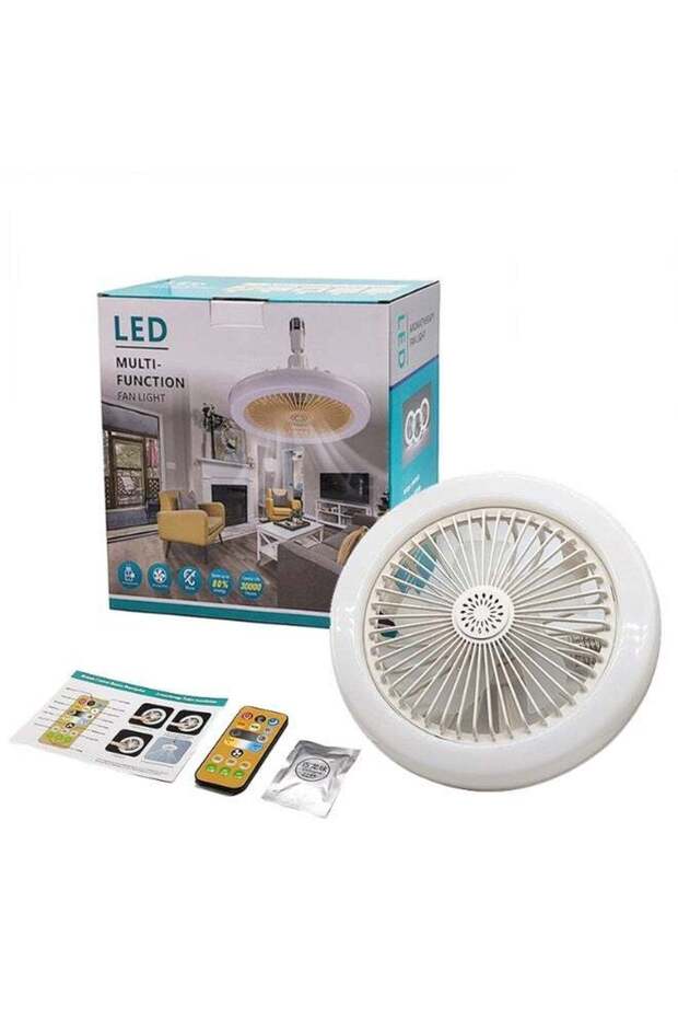 36W Ceiling Fan with Integrated LED Light, Dimmable, 3 Airflow Speeds, Timer, Remote Control