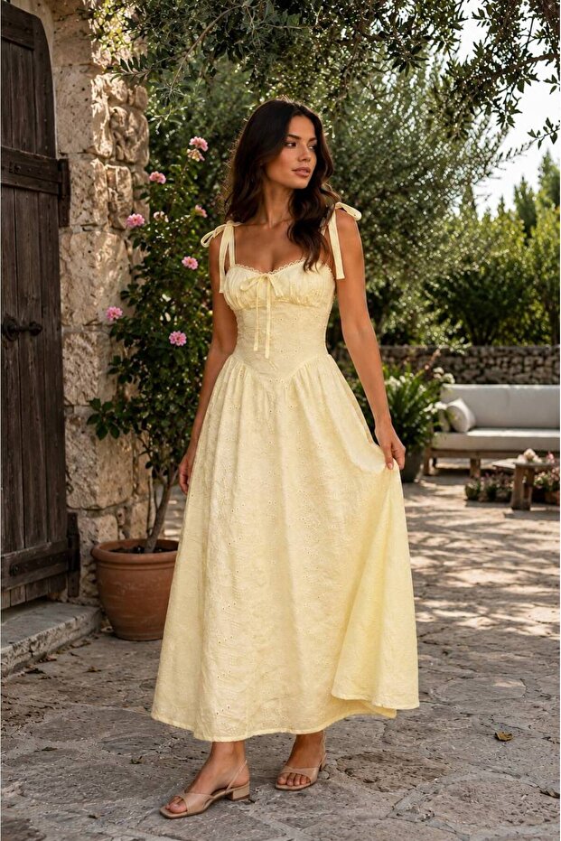 Women's Strappy Waist-Seating Festive Long Stylish Dress