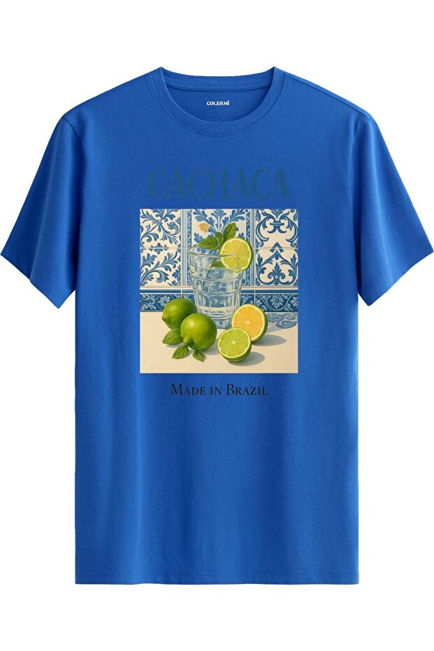 تي شيرت مطبوع عليه Cachaça Made Brazil