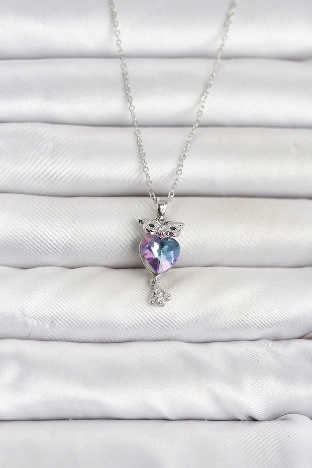 316L Steel Chain Silver Rk Owl Model Women's Necklace