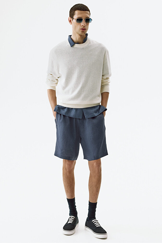 Keten Şort Relaxed Fit