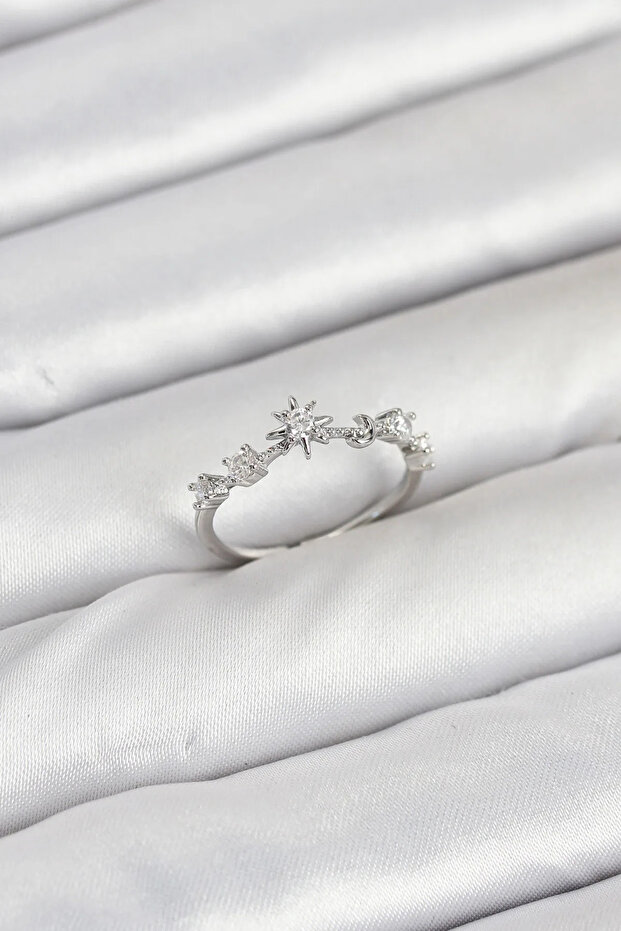 Brass Silver Color Manifest Women's Ring