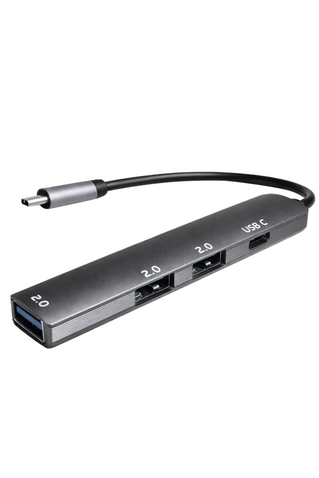 S-802K محول USB-A من النوع C 4 في 1، هيكل من الألومنيوم، تصميم نحيف للغاية