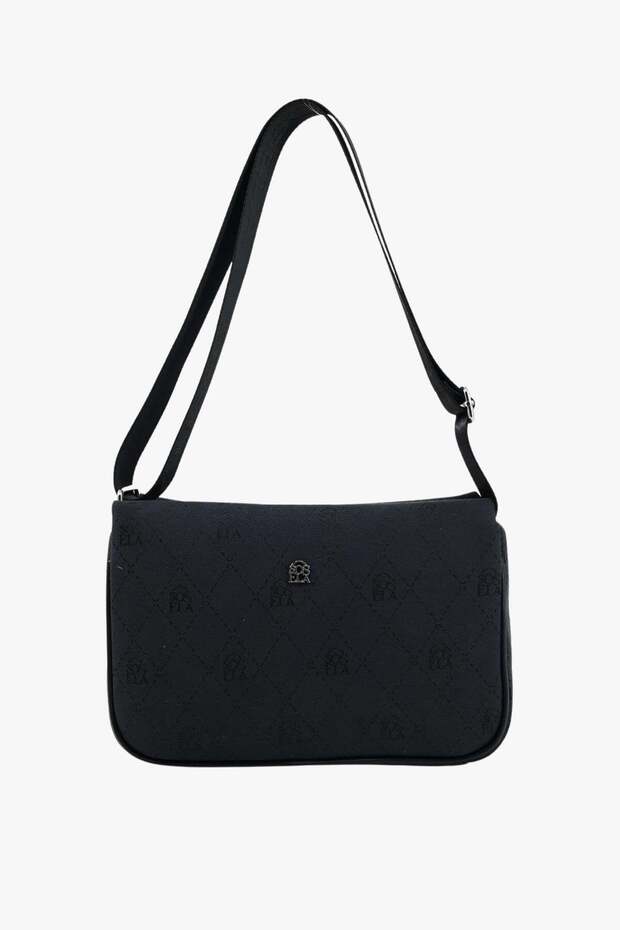 67-7185 Women's Fabric-Black Crossbody Bag