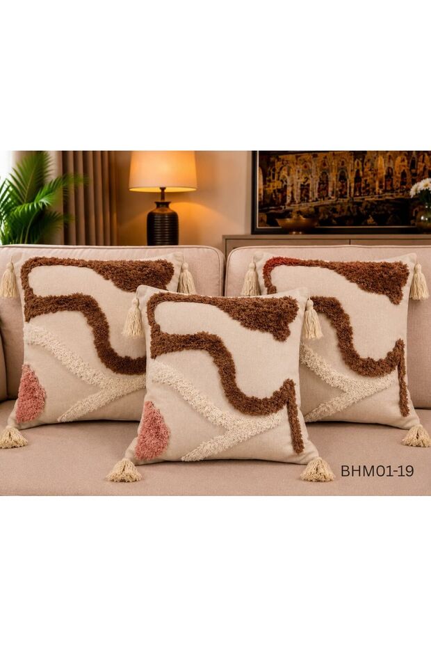 خدادية ديكور فاخرة 50×50 – طقم 3 قطع – حشوة ثابتة – تصميم عصري فاخر