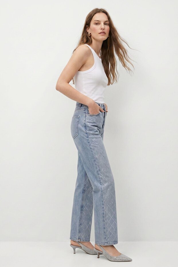Ara Blue Stone Diamond Pattern Jean 4040 - 2
