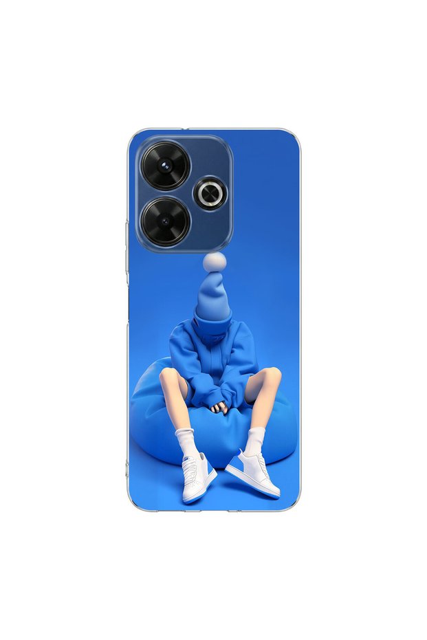 Redmi 13 Compatible No Face 5 Design Transparent Case