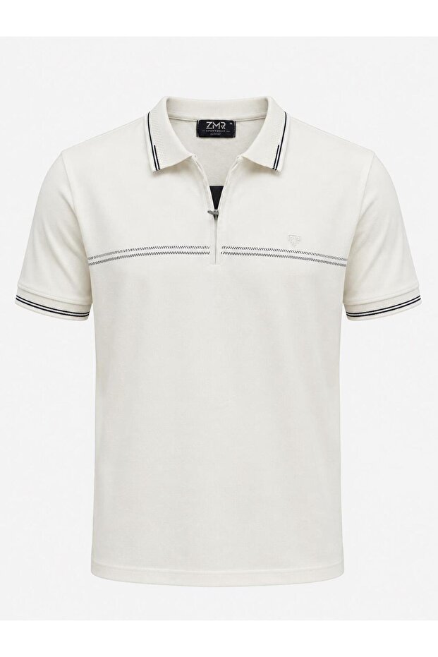 Zamur Slim Fit Men's Polo Collar Short Sleeve T-Shirt 7706