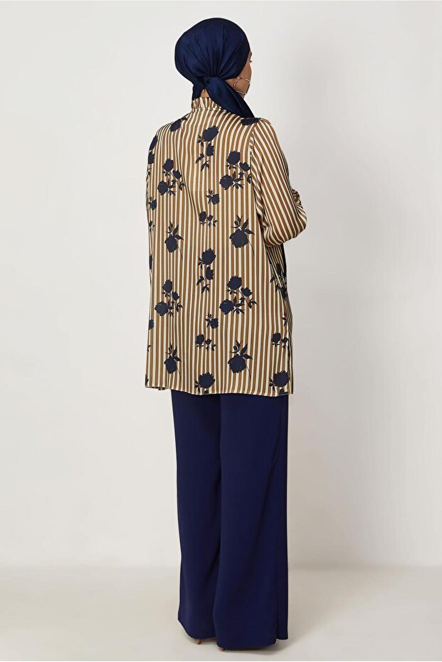 Patterned Satin Tunic 46548 - 4