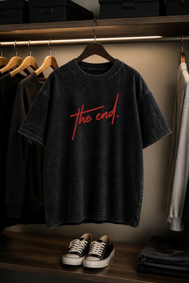 Modex Washed Oversize Unisex T-Shirt Washed Vintage Street Style Street Fashion Cotton Comfortable Fit Daily Wear T-Shirt