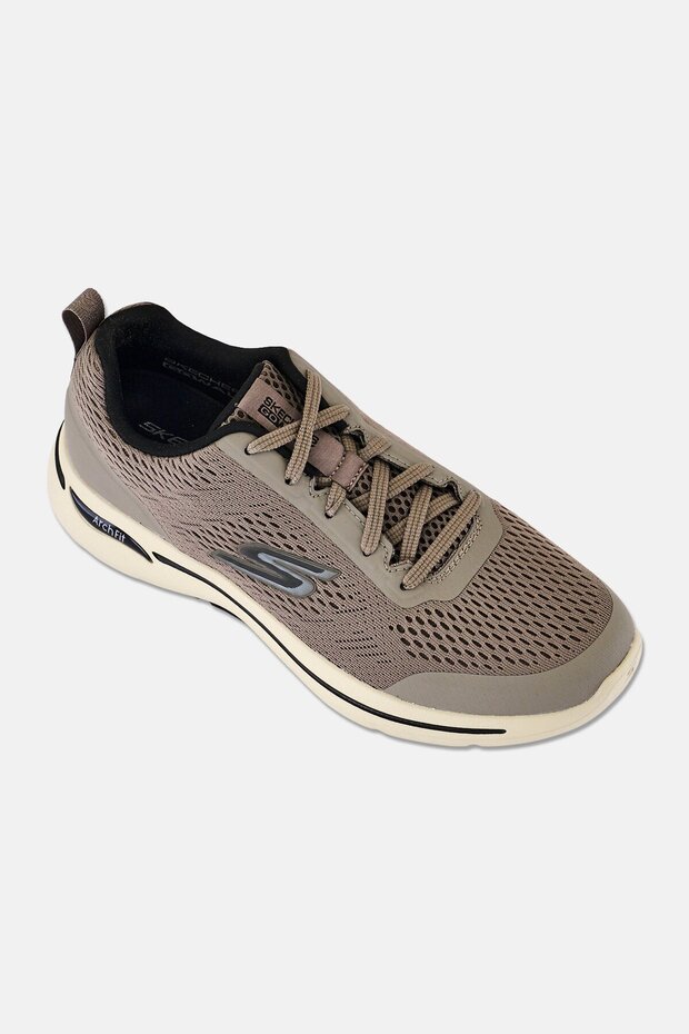 Men Go Walk Arch Fit Lace Up Outdoor Shoes, Grey
