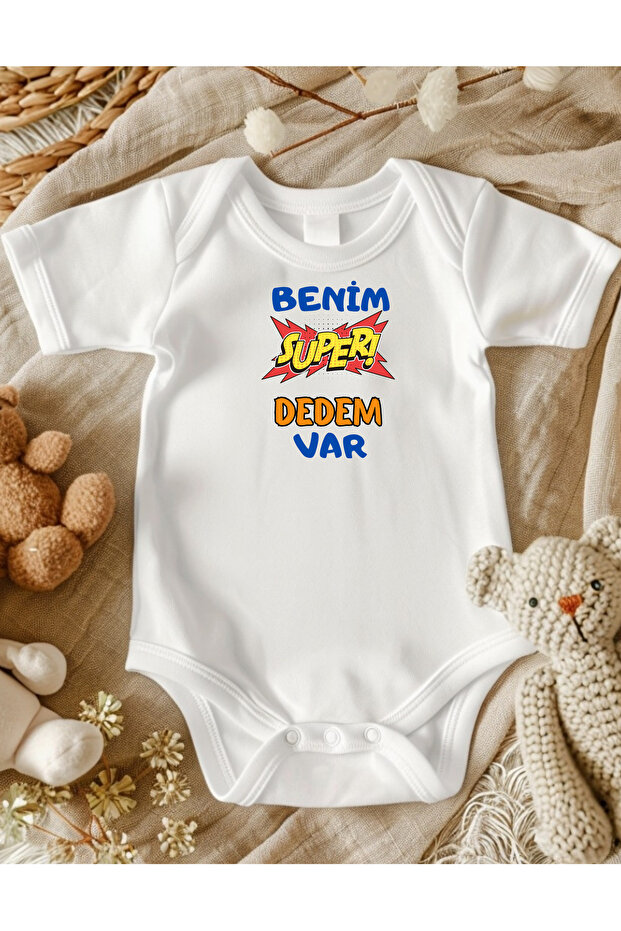I Have a Super Grandfather Written on My Baby Bodysuit