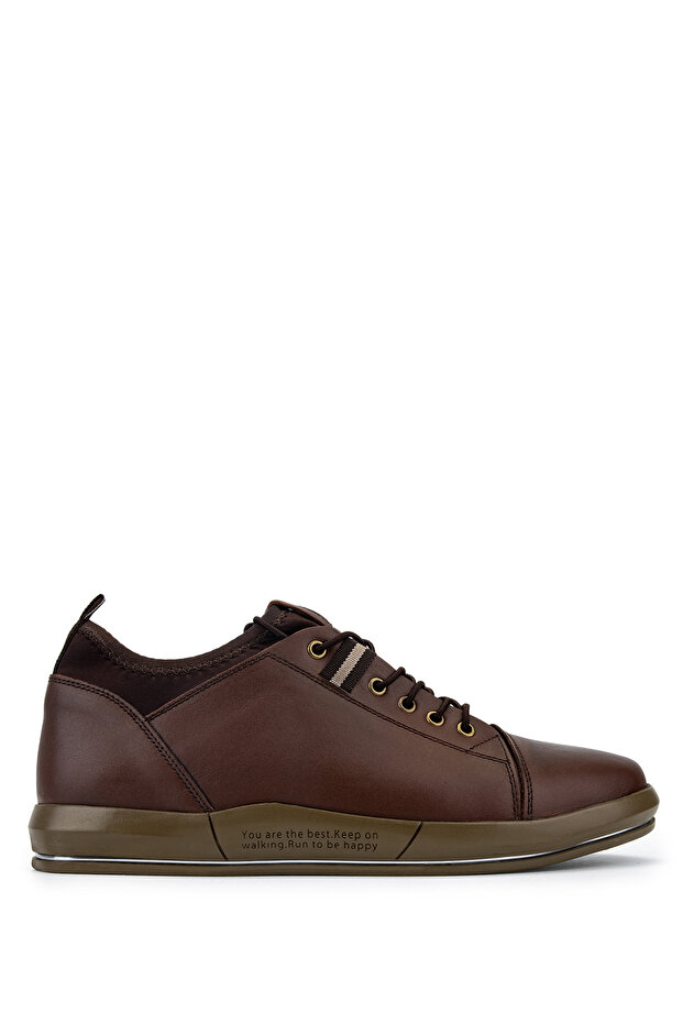 Men's Genuine Leather Brown Casual Shoes