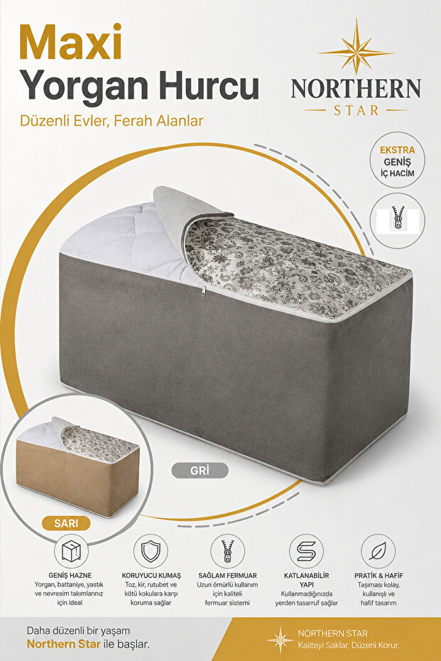 Durable Maxi Quilt Storage Bag with Complete Zipper on the Top, Flexible and Thick Storage Bag