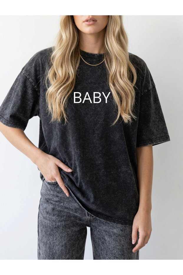 Acid Washed Oversize Unisex T-Shirt Washed Vintage Street Style Street Fashion Cotton Comfortable Fit Daily Wear T-Shirt