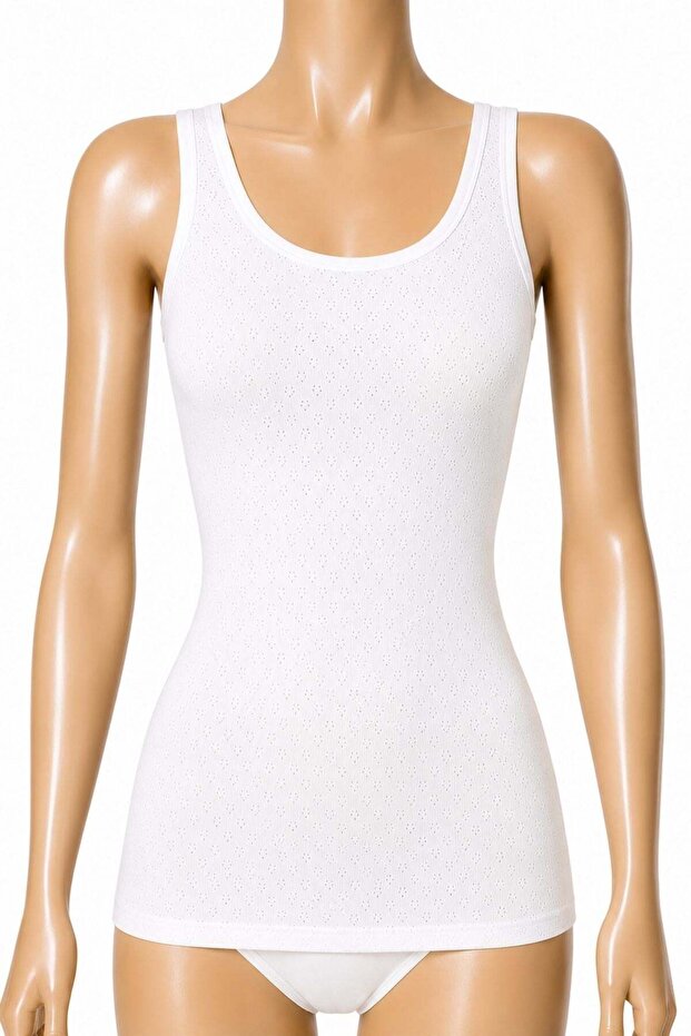 Ribana Kazayağı Wide Strap Women's Athlete White 100% Cotton 3-Pack