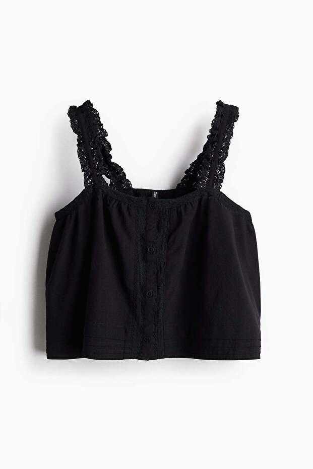 Lace-detail strappy top
