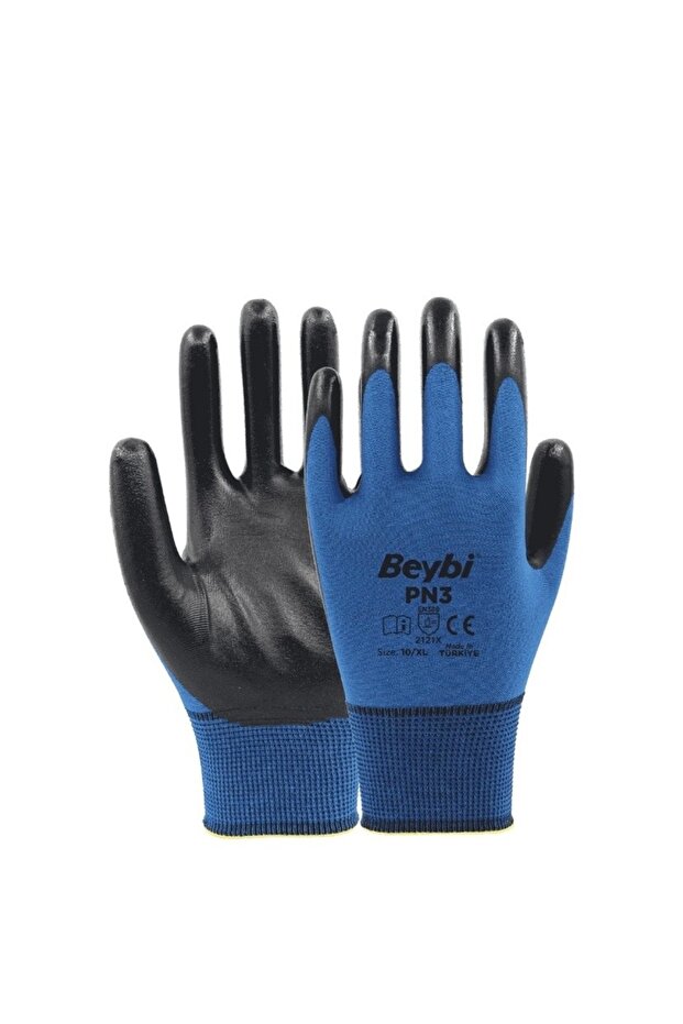 Beybi Pn3 Polyester Örme Nitril Eldiven