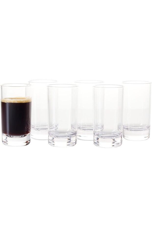 Clear Acrylic Shot Glasses, Set of 6, Unbreakable, Shatterproof, Dishwasher Safe (50ml)