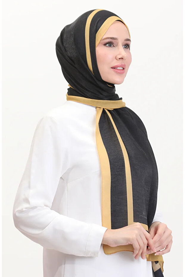Kehribar Shawl 70240-09 Black Mustard