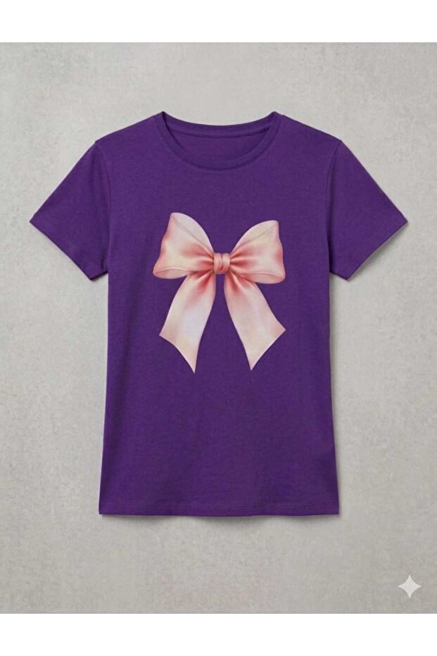 Women's Pink Ribbon Printed Oversized Crew Neck T-Shirt