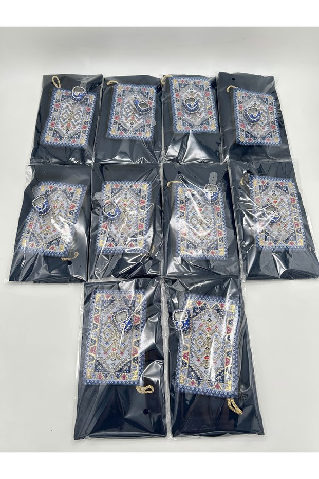 10 pieces of gift (dowry-mevlut-hajj-umra) gelatin flam cover wallet stone zikir matic set