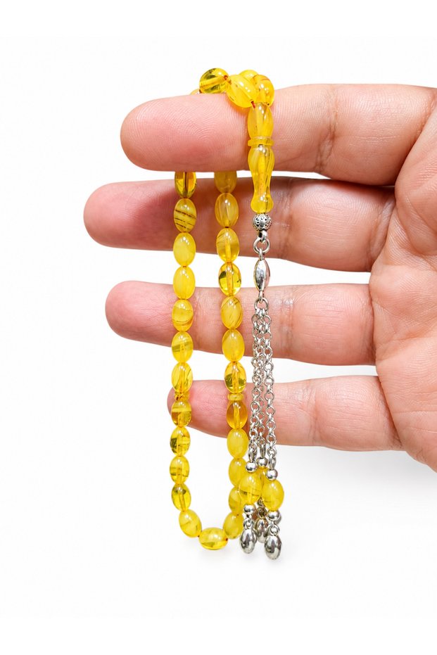 6X9 mm Kadife Saray German Faturan Amber Prayer Beads – Bureaucrat Boy Silver