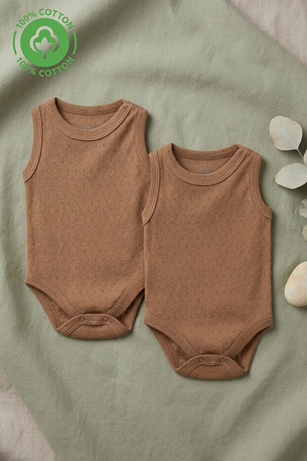 2-Piece Bodysuit 100% Cotton Jacquard (0-36 Months)