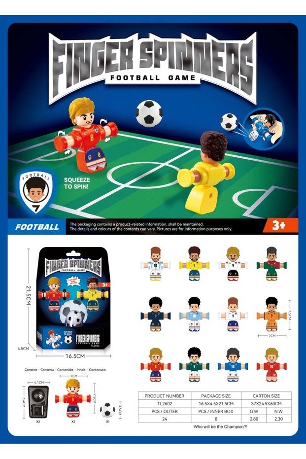 Finger Spinners Football Game- 2 Football Players