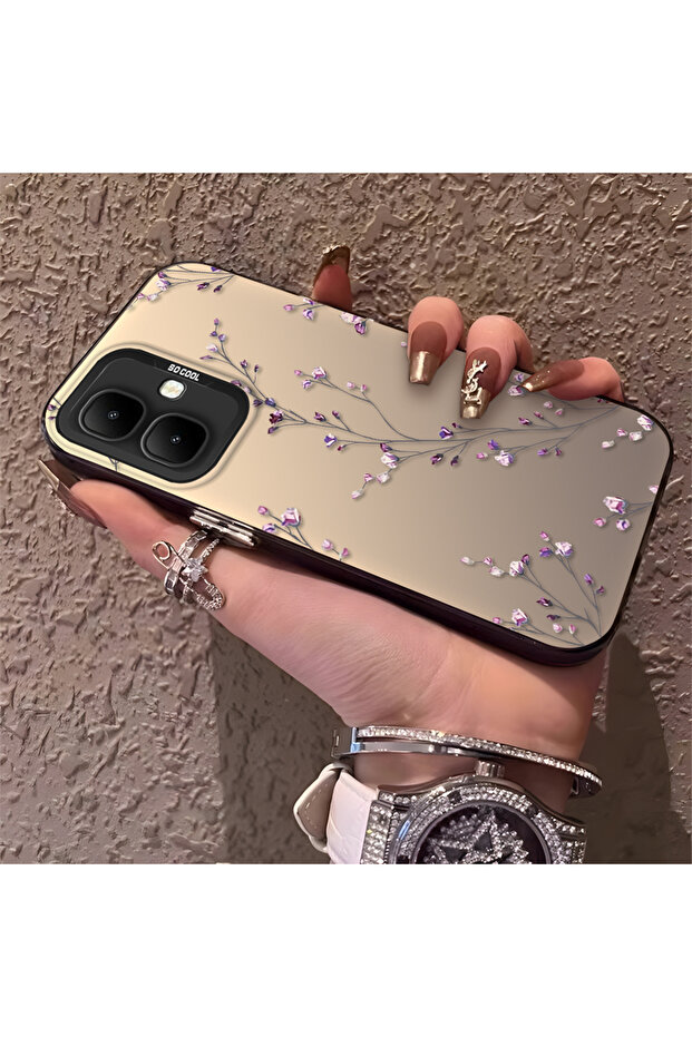 Infinix Smart 10 Compatible Slim Branch Flower Case, Wear-Resistant Minimalist Mobile Phone Case