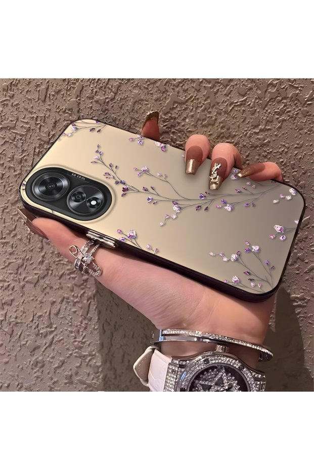 Oppo A60 Compatible Slim Branch Flower Case, Wear-Resistant Minimalist Mobile Phone Case