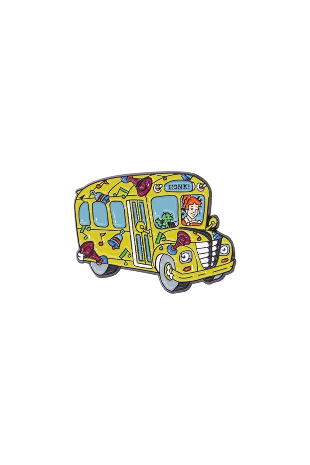 QHXZ2897 Funny Cartoon School Bus Brooch Enamel Pins Decorative Clothing Lapel Badge Backpack Access