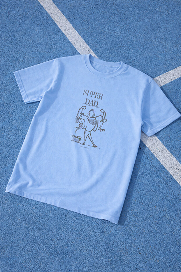 Parent-Child Combination T-Shirt Oversize 100% Cotton Single T-Shirt (for Combination, 2 or 3 Pieces Must Be Ordered)