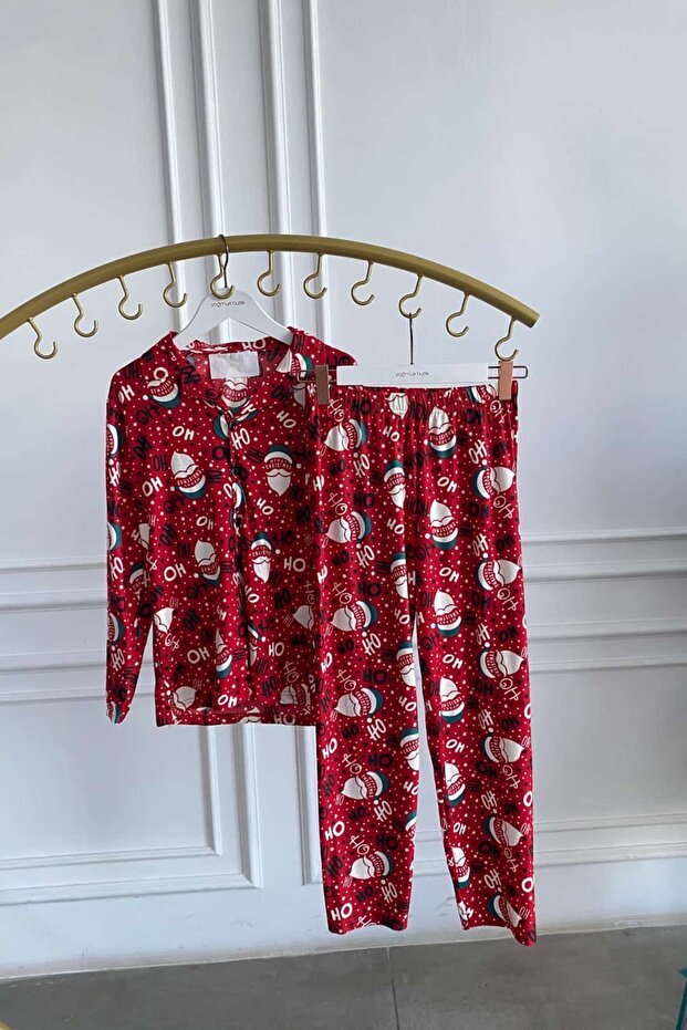 Hat Patterned Pajama Set - 2