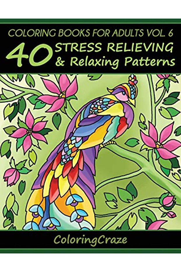 Coloring Books For Adults Volume 6 4 Stress Relieving And Relaxing Patterns