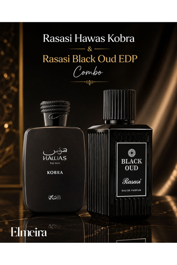 Hawas Kobra & Black Oud EDP 100X2