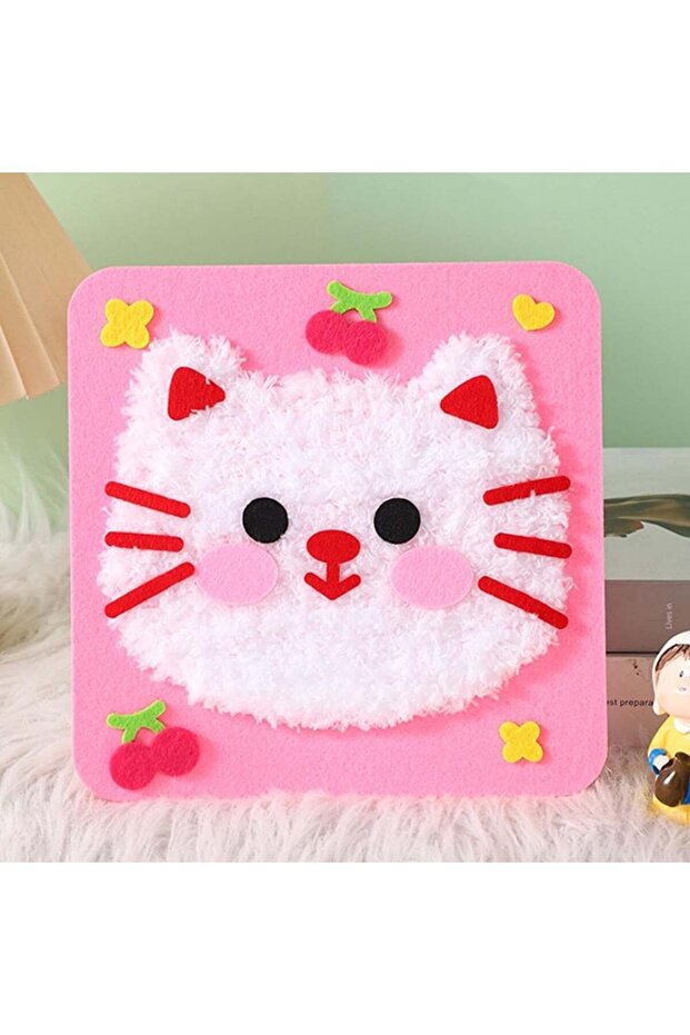 Felt Sewing Kit - Felt Kit for Children, White Cat