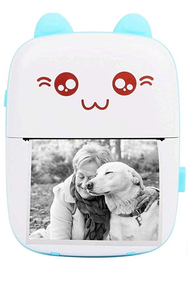 Portable Mini Pocket Printer Cute Thermal Printer with Thermal Printing Paper USB Cable for Note Photo Web Document Printing