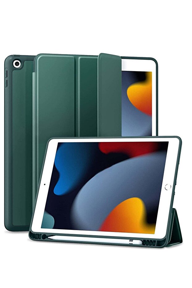 Smart Folio Case for iPad 8th/7th Gen & 10.2 (2020) with Pencil Holder, Auto Sleep/Wake - Pine Green