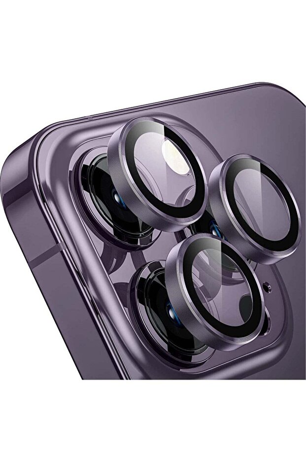Camera Lens Protector, 9H Tempered Glass for iPhone 14 Pro / 14 Pro Max (Deep Purple)