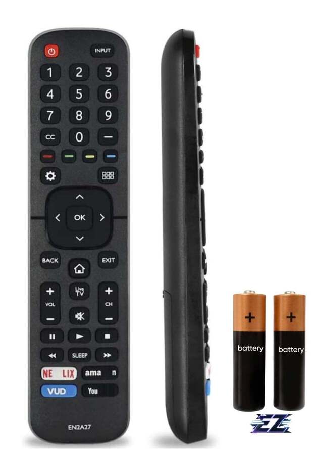 Universal Remote Control for Hisense Smart TV EN2B27 with battery