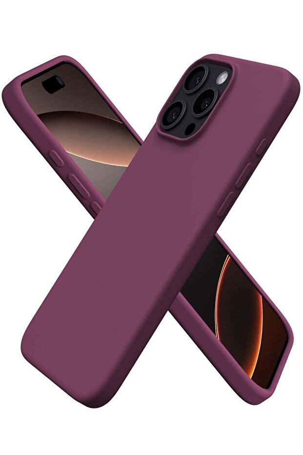 Wine Red Liquid Silicone iPhone 16 Pro Max 6.9” Case - Sleek & Protective Cover