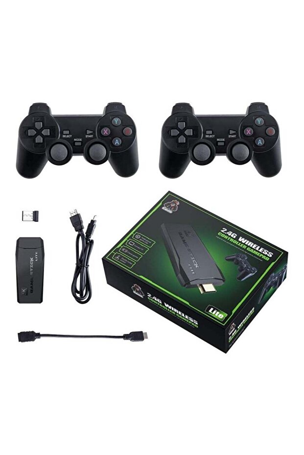 4K Smart Video Game Tv Stick, 10,000 Games 32/64Gb Retro Classic Gaming 2.4G Wireless Gamepads