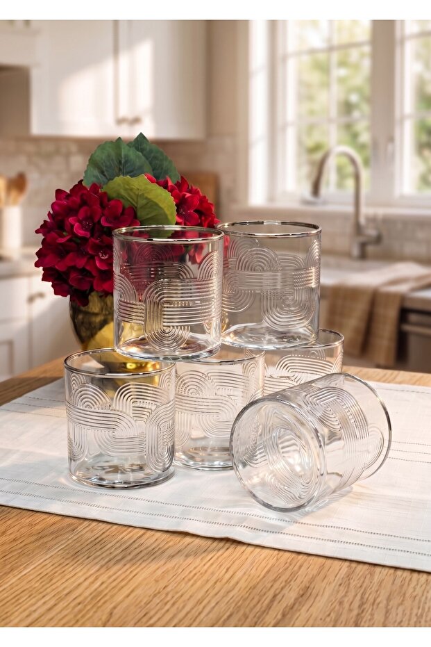 Chai̇n Vi̇ola 6-Piece Cup Set (Gold&Silver)