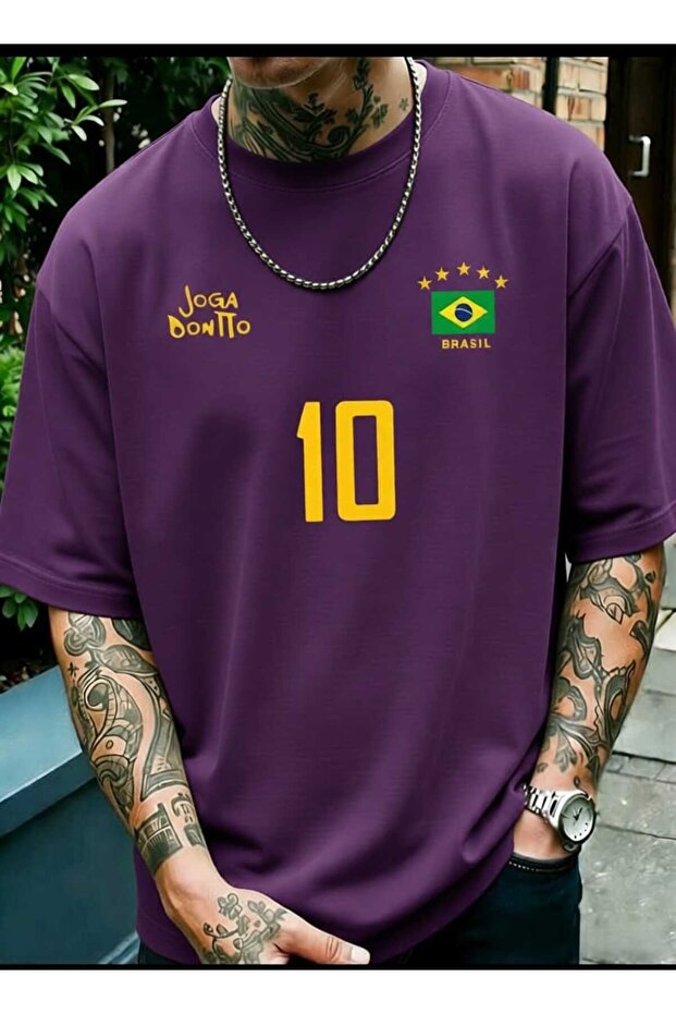 Brazil 10 Printed Oversize Cotton T-Shirt